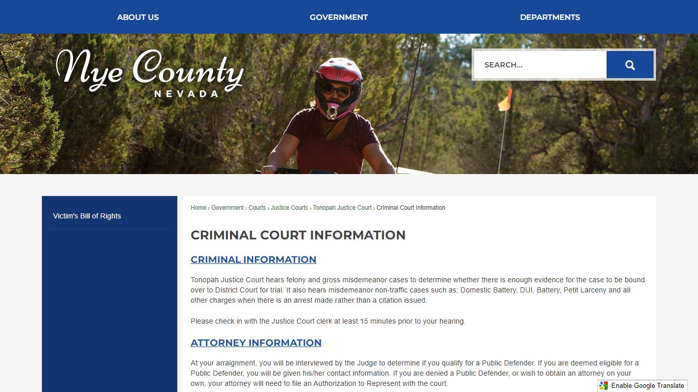 Criminal Court Information | Nye County, NV Official Website